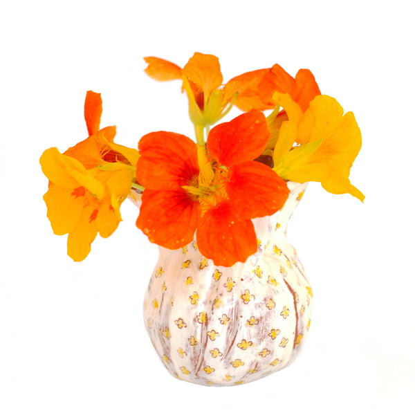 Flower Bud Vase - Yellow Floral Design