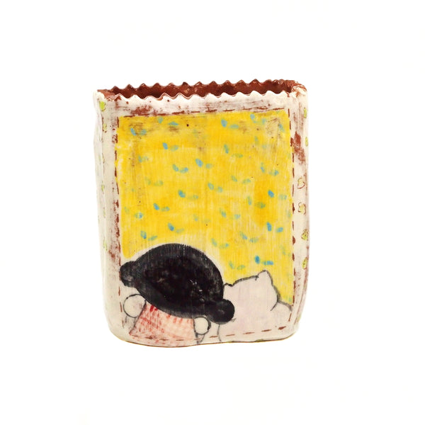 Flower Bud Vase - Blue/Yellow Mimi and Minty