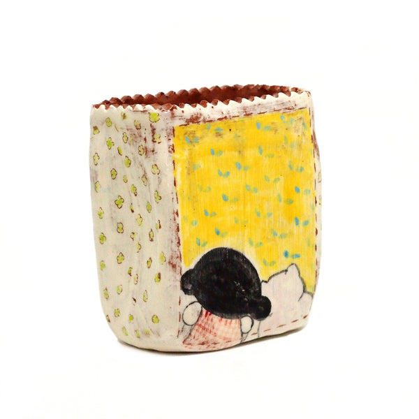 Flower Bud Vase - Blue/Yellow Mimi and Minty