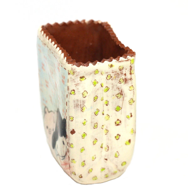 Flower Bud Vase - Blue/Yellow Mimi and Minty