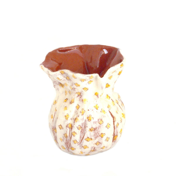 Flower Bud Vase - Blue Floral Design