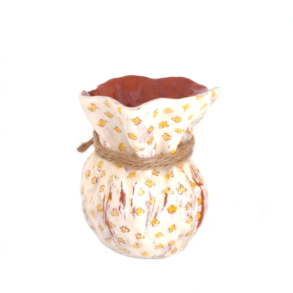 Flower Bud Vase - Blue Floral Design