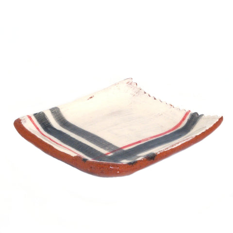 Small Plate with Plaid Design #1