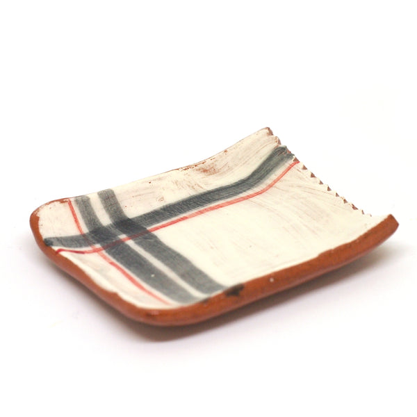 Small Plate with Plaid Design #2