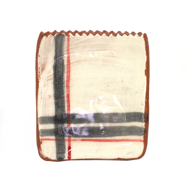Small Plate with Plaid Design #2