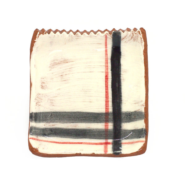 Small Plate with Plaid Design #3