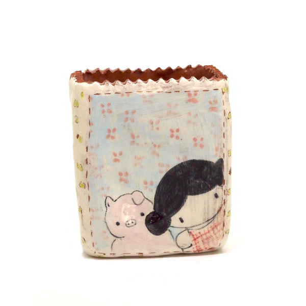 Flower Bud Vase - Blue/Yellow Mimi and Minty